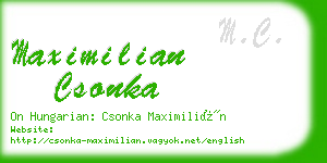 maximilian csonka business card